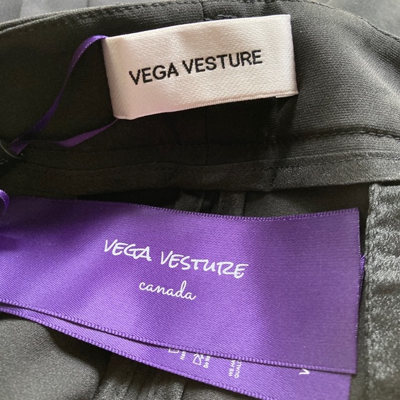 NWT Vega Vesture Black Zip Off Half Skirt Dress Pants M - Picture 8 of 12